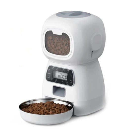 Smart Automatic Pet Feeder Cat Dog Food Dispenser Stainless Steel Bowl Large Capacity with WIFI APP Recording Timing Pet Feeding